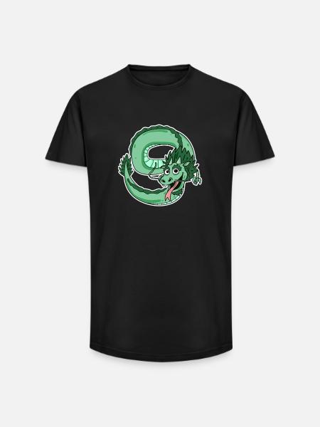 Dragon - T-shirt coupe longue homme - noir