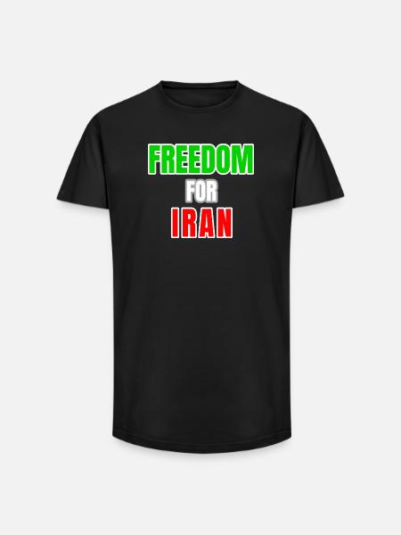 Iran Freedom - Long Fit Men's T-Shirt - black