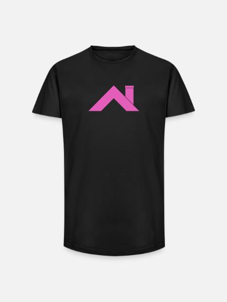 House Roof - Long Fit Men's T-Shirt - black