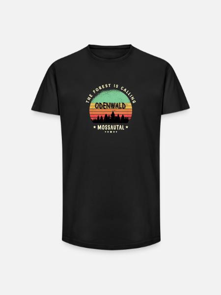 Mossautal Odenwald Design - T-shirt coupe longue homme - noir