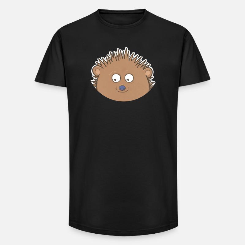 Igel - Long Fit Männer T-Shirt - Schwarz