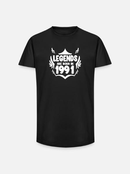 1991 - Born 1991 - Long Fit Men's T-Shirt - black