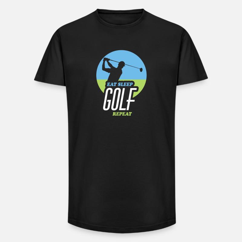 Eating, Sleeping, Golfing, Repeating - Long Fit Men's T-Shirt - black