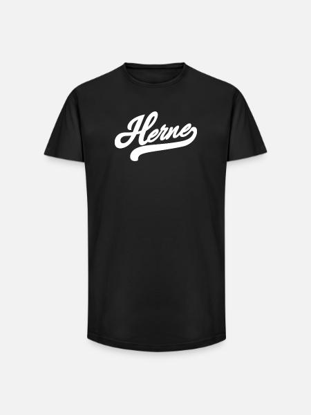 Herne Retro - Long Fit Men's T-Shirt - black