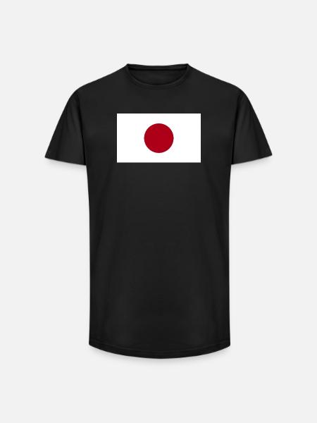 Japan National Flag - Long Fit Men's T-Shirt - black