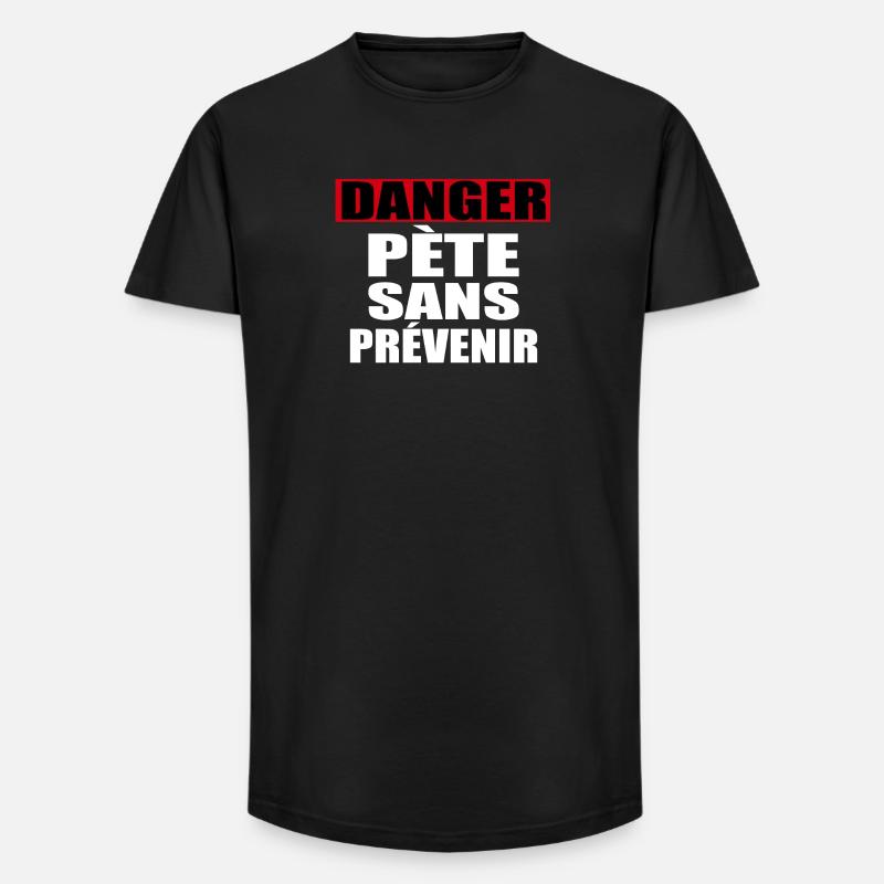 Danger Pete Sans Prévenir - T-shirt coupe longue homme - noir