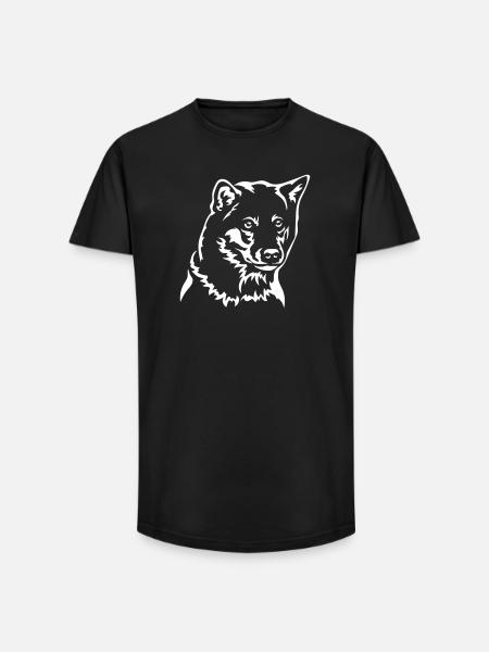 Shiba Head "Black Edition" - Long Fit Men's T-Shirt - black