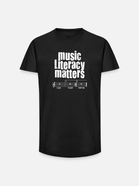 Music Literacy Matters - Long Fit Men's T-Shirt - black