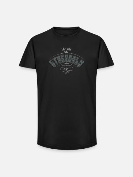Stockholm 2-fäger - Long Fit Men's T-Shirt - black