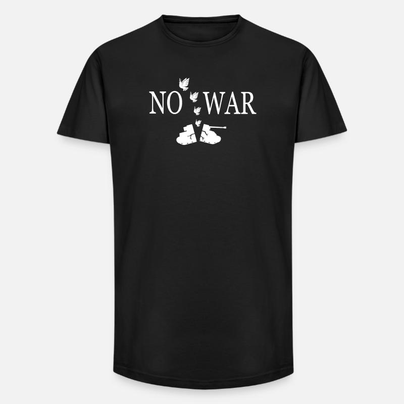 Kein Krieg - Long Fit Männer T-Shirt - Schwarz