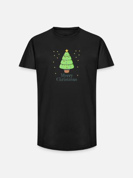 Merry Christmas - Long Fit Men's T-Shirt - black