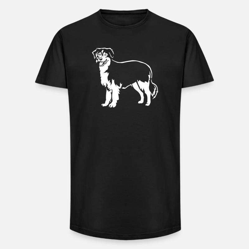 Australian Shepherd "Black Edition" - Long Fit Männer T-Shirt - Schwarz
