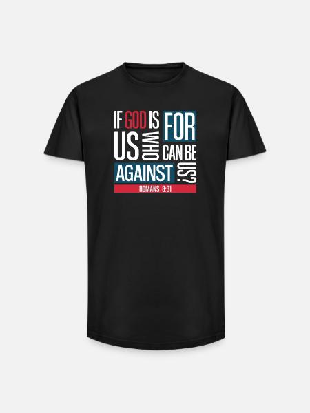 God for us (dark) - Long Fit Men's T-Shirt - black