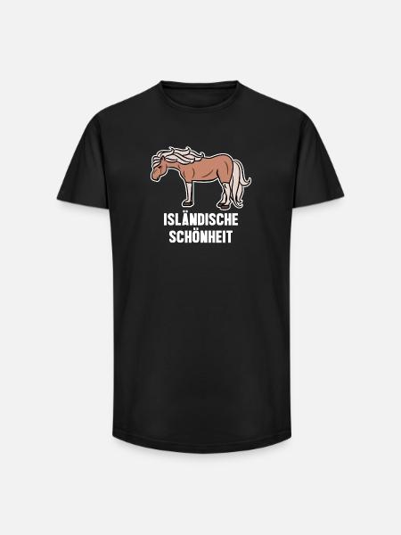 Islandpferde Pferdenarr Pferdeliebe Statement - Long Fit Männer T-Shirt - Schwarz