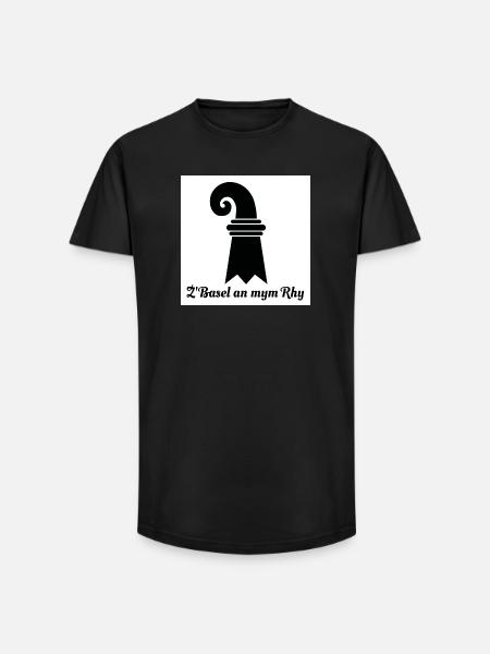 Basel am Rhein - Long Fit Männer T-Shirt - Schwarz