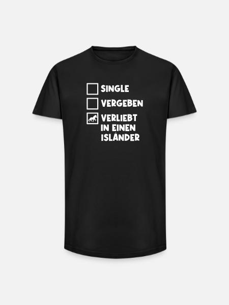 Islandpferde Pferdeliebe Statement Pferdenarr - Long Fit Männer T-Shirt - Schwarz