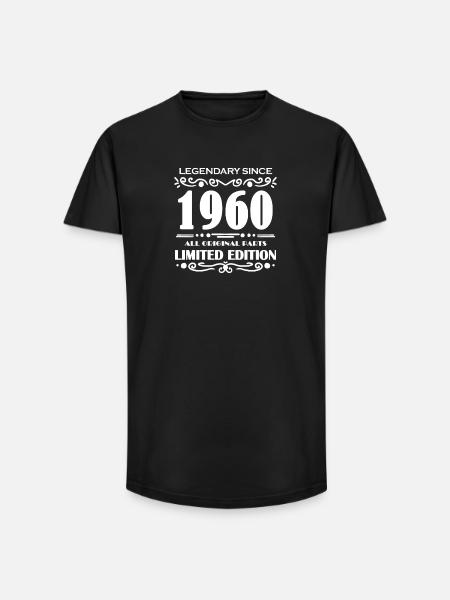 1960 - born 1960 - Long Fit Men's T-Shirt - black