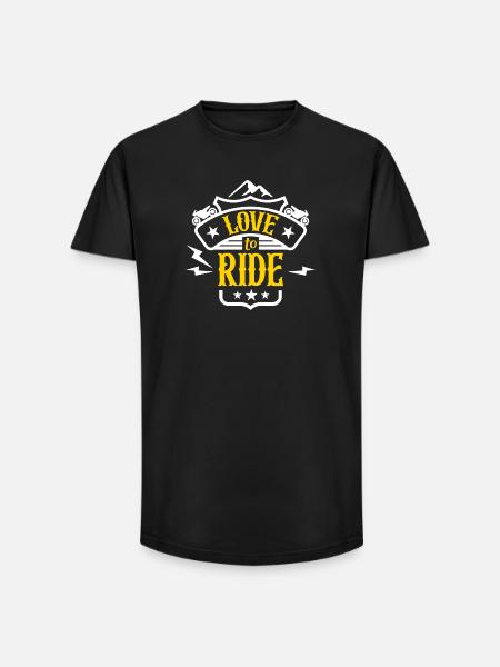 J’adore rouler - T-shirt coupe longue homme - noir