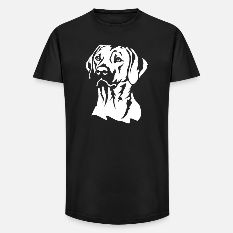 Rhodesian Ridgeback Head "Black Edition" - Long Fit Men's T-Shirt - black