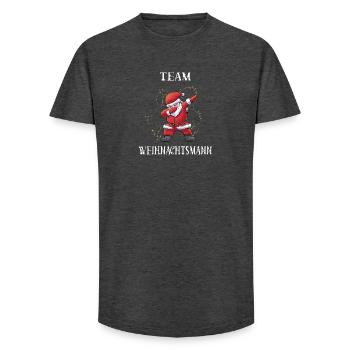 Équipe Santa Claus - T-shirt coupe longue homme - charbon - Devant - AI Model Male 185 light (185cm)