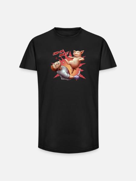End of Meat - Long Fit Männer T-Shirt - Schwarz