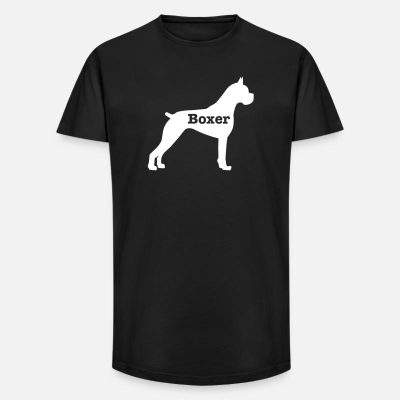 Boxer - Long Fit Männer T-Shirt - Schwarz
