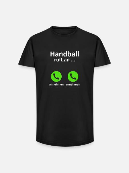 Handball ruft an - annehmen oder annehmen? - Long Fit Männer T-Shirt - Schwarz
