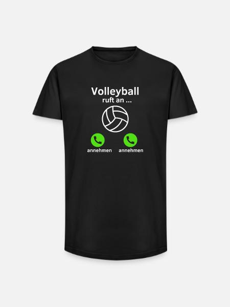 Volleyball ruft an - annehmen oder annehmen? - Long Fit Männer T-Shirt - Schwarz