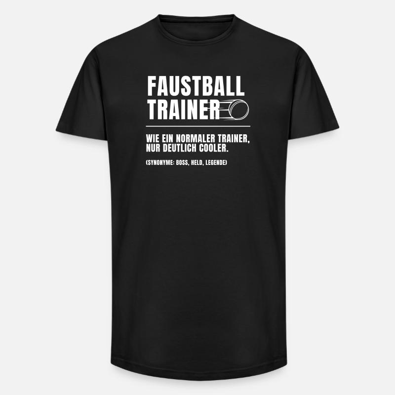 Faustball Trainer Definition - Long Fit Männer T-Shirt - Schwarz