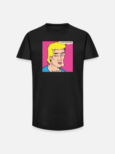 Pop-Art Selbstlob im Comicstil - Long Fit Männer T-Shirt - Schwarz