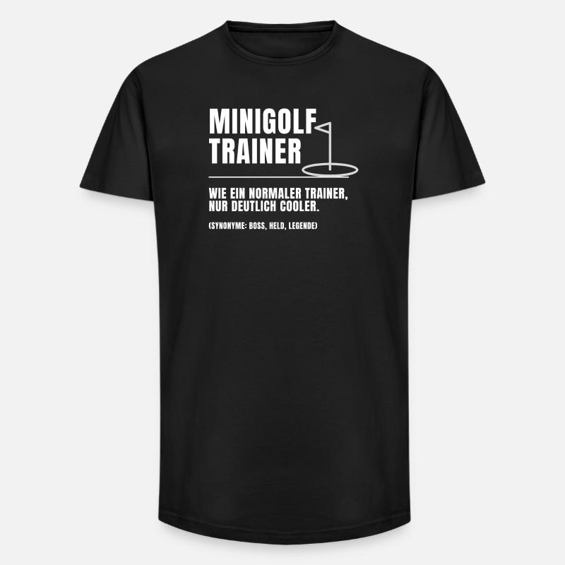 Minigolf Trainer Definition - Long Fit Männer T-Shirt - Schwarz