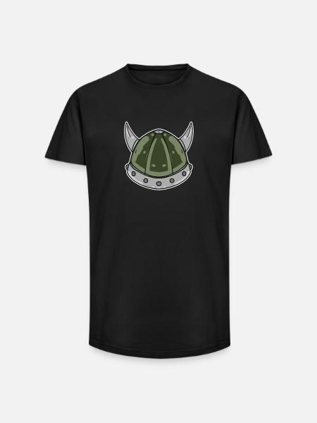 Viking Helmet - Long Fit Men's T-Shirt - black