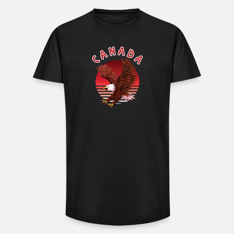 Canada Eagle - Long Fit Men's T-Shirt - black