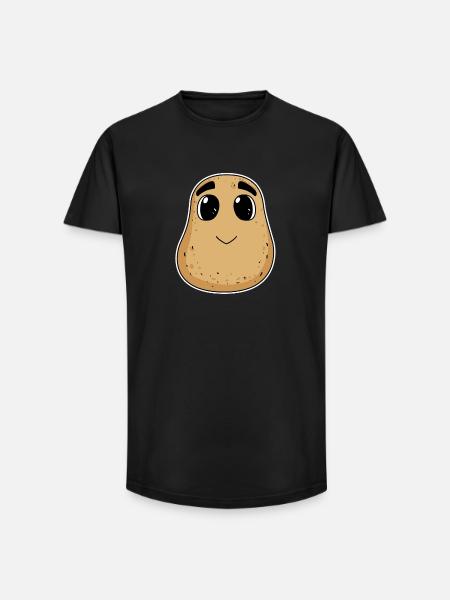 Potato motif - Long Fit Men's T-Shirt - black