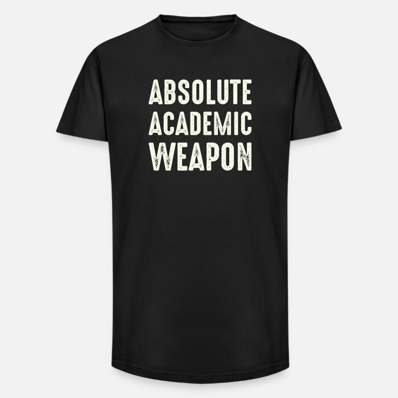 Studenten Absolute Academic Weapon - Long Fit Männer T-Shirt - Schwarz