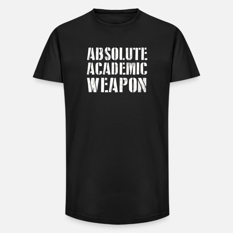 Students Absolute Academic Weapon - Long Fit Men's T-Shirt - black