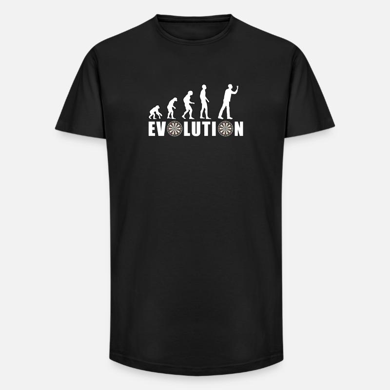 EVOLUTION DARTS Spiel Pfeil Dartscheibe Geschenk - Long Fit Männer T-Shirt - Schwarz