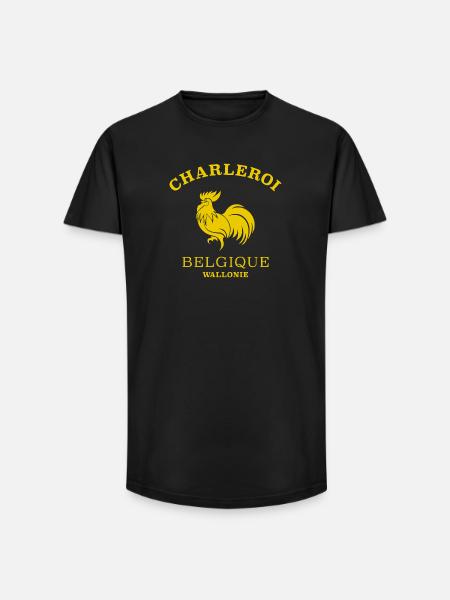 CHARLEROI Belgique - T-shirt coupe longue homme - noir