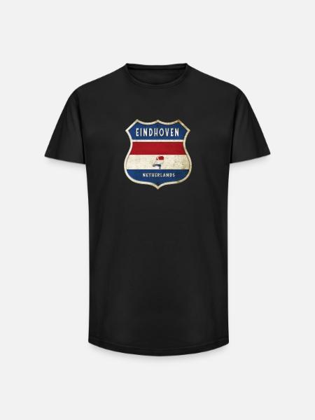 Design du blason d'Eindhoven, Pays-Bas - T-shirt coupe longue homme - noir