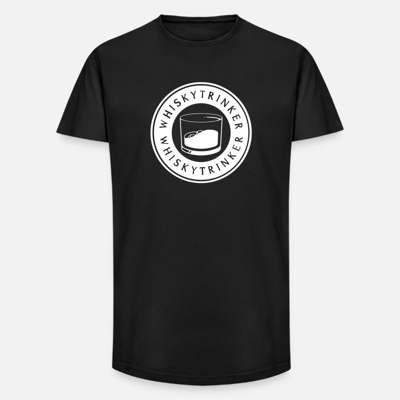 Whiskytrinker - weiß - Long Fit Männer T-Shirt - Schwarz