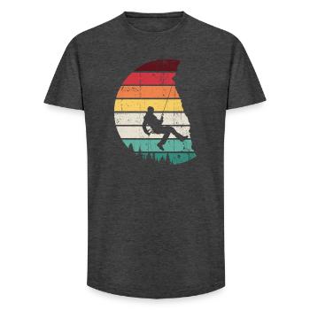 Rainbow Horizon Swing Silhouette - Long Fit Männer T-Shirt - Anthrazit - Vorne - AI Model Male 185 light (185cm)