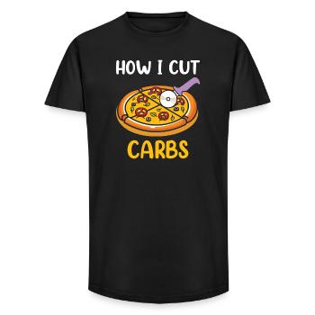 Ich kann Kalorien halbieren – Diät Humor - Long Fit Männer T-Shirt - Schwarz - Vorne - AI Model Male 185 light (185cm)