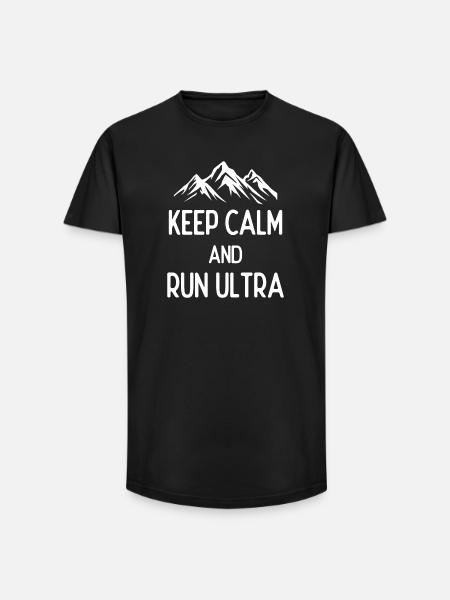 Keep Calm and Run Ultra - Long Fit Men's T-Shirt - black