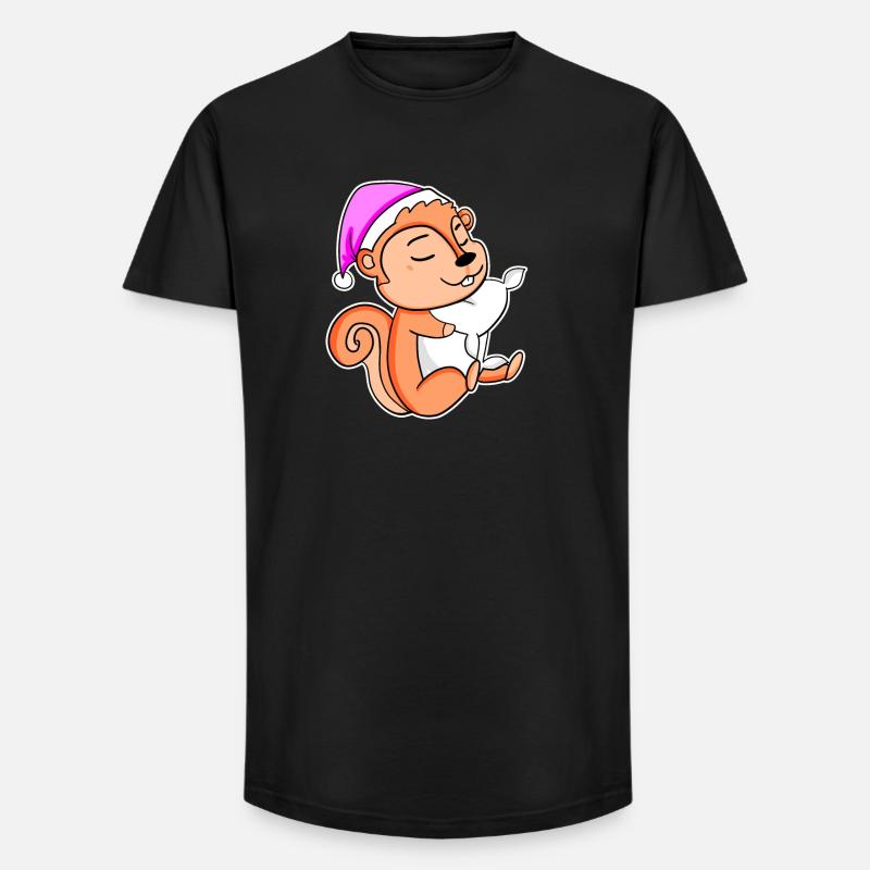 Eichhörnchen - Long Fit Männer T-Shirt - Schwarz