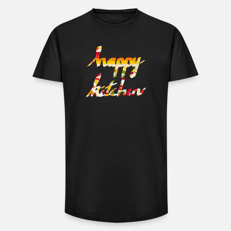 Cuisine heureuse - T-shirt coupe longue homme - noir