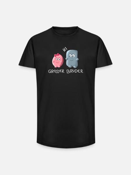 Grosser Bruder - Long Fit Männer T-Shirt - Schwarz