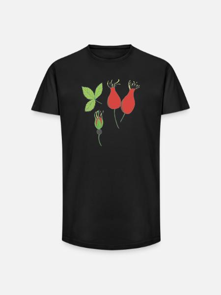 rose hip - Long Fit Men's T-Shirt - black