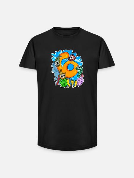 6 years fish - Long Fit Men's T-Shirt - black