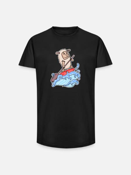 Stand Up Paddle Sheep - T-shirt coupe longue homme - noir
