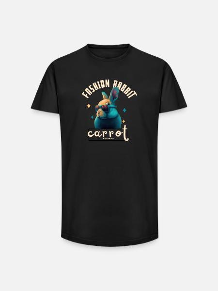 Fashion Pop Carrot Bunny - Long Fit Men's T-Shirt - black